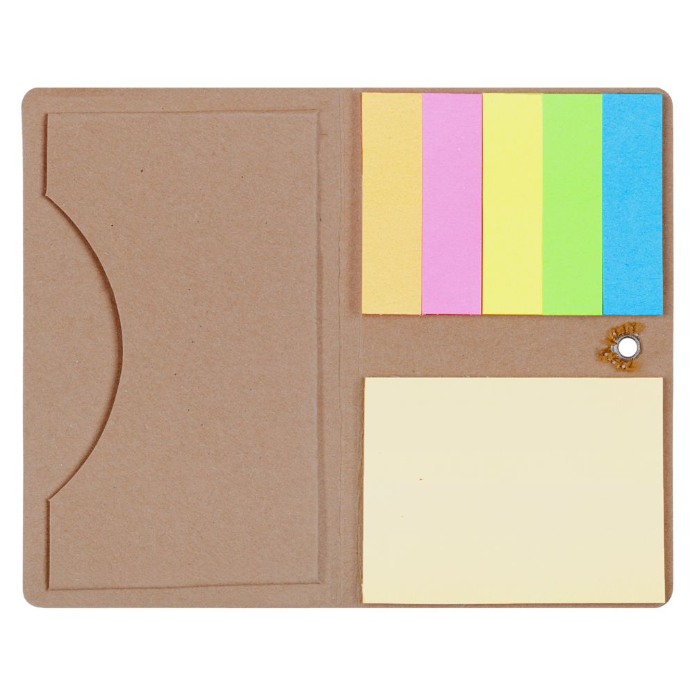 Футляр для визитки Eco Holder со стикерами, крафт-1