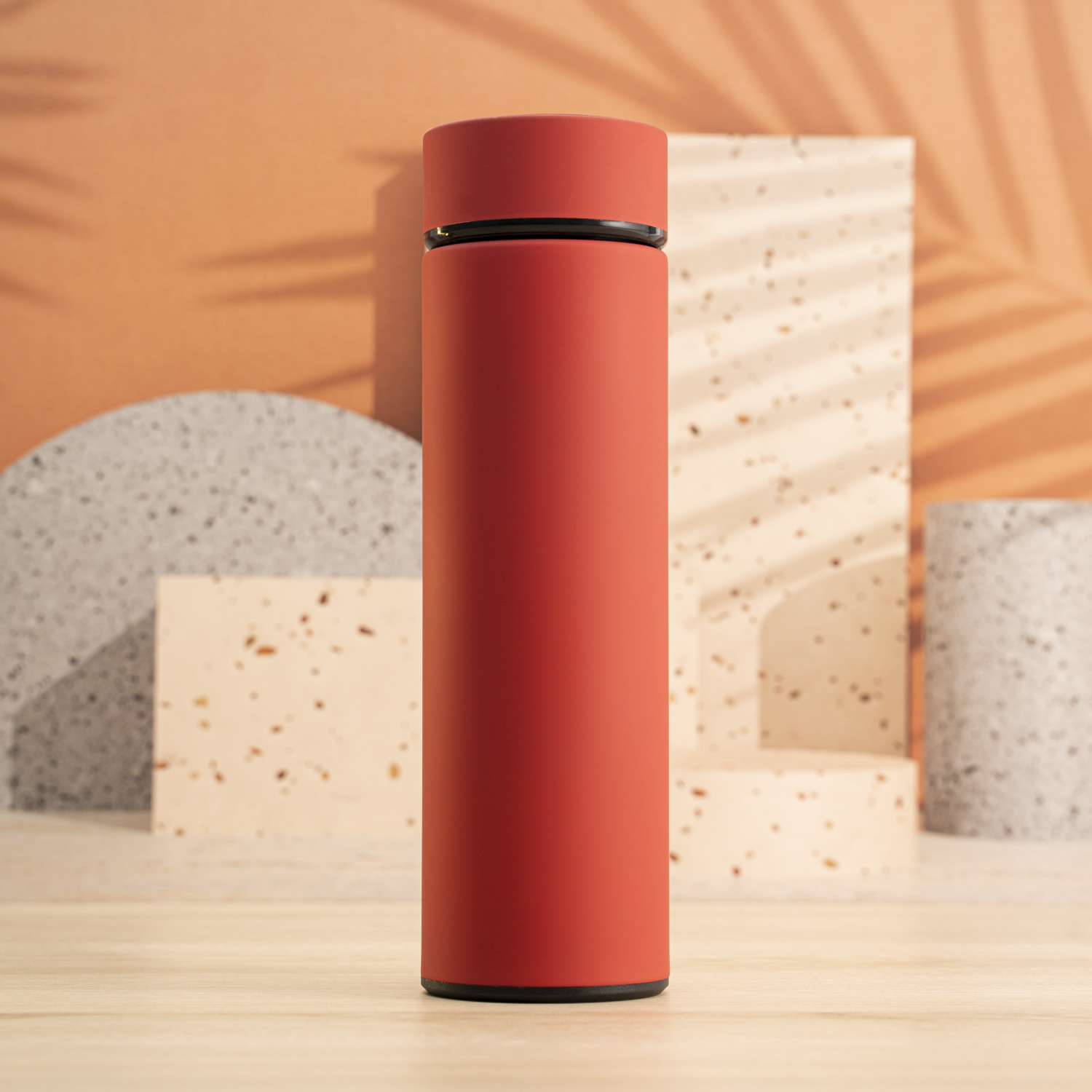 Термос Reactor софт-тач с датчиком температуры (красный)-4