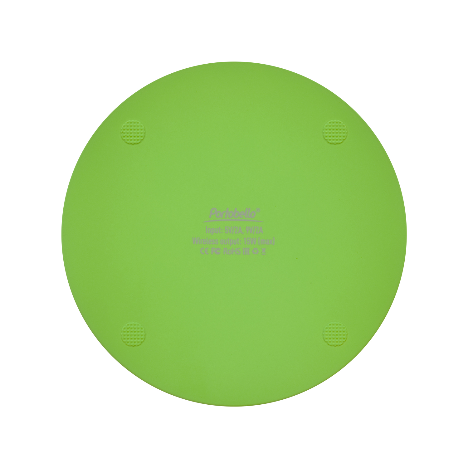 Беспроводное зарядное устройство с подсветкой 15W Аурис (Auris), салатовое-6