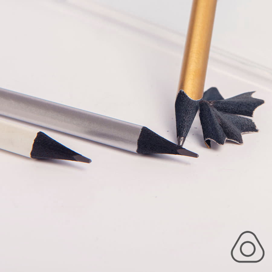 Карандаш чернографитный трехгранный IMAGE, HB, белый, черный-3