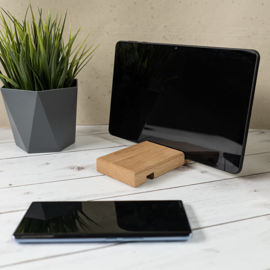 Подставка для телефона, 13х7,5х2см, бук, светло-коричневый-5