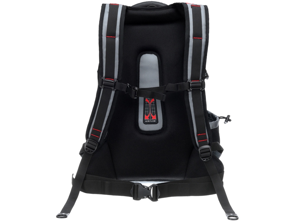 Рюкзак TORBER DRIVE с отделением для ноутбука 15, серый/красный, полиэстер 1680D, 36x17x50 см, 30 л-2