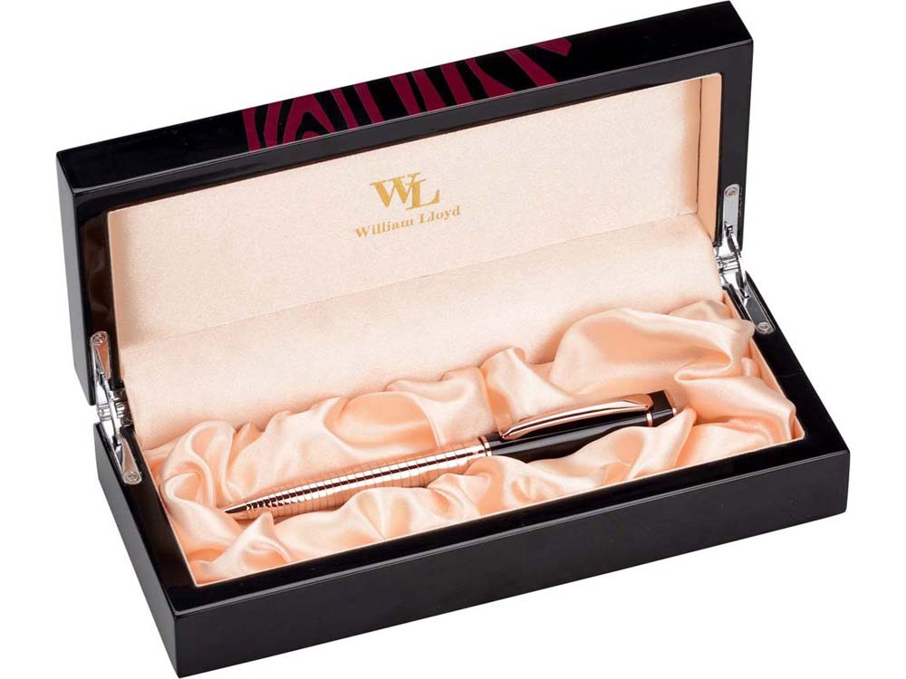 Ручка шариковая William Lloyd, золотистый/черный-1