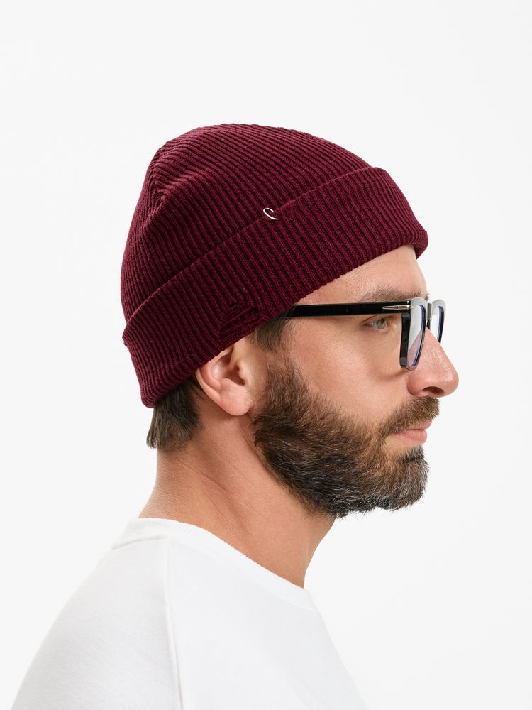 Шапка Ribelle, темно-красная (винная)-5