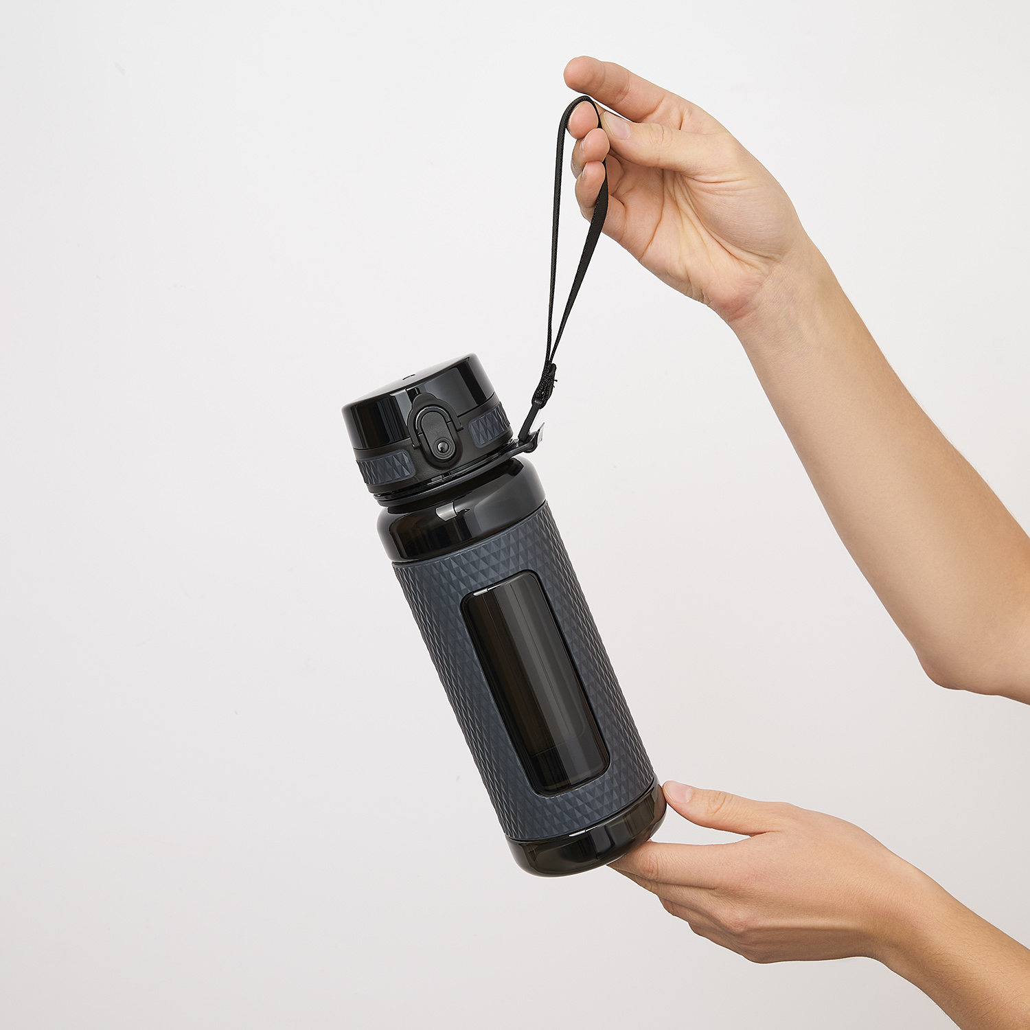 Бутылка для воды Vector, черная-14