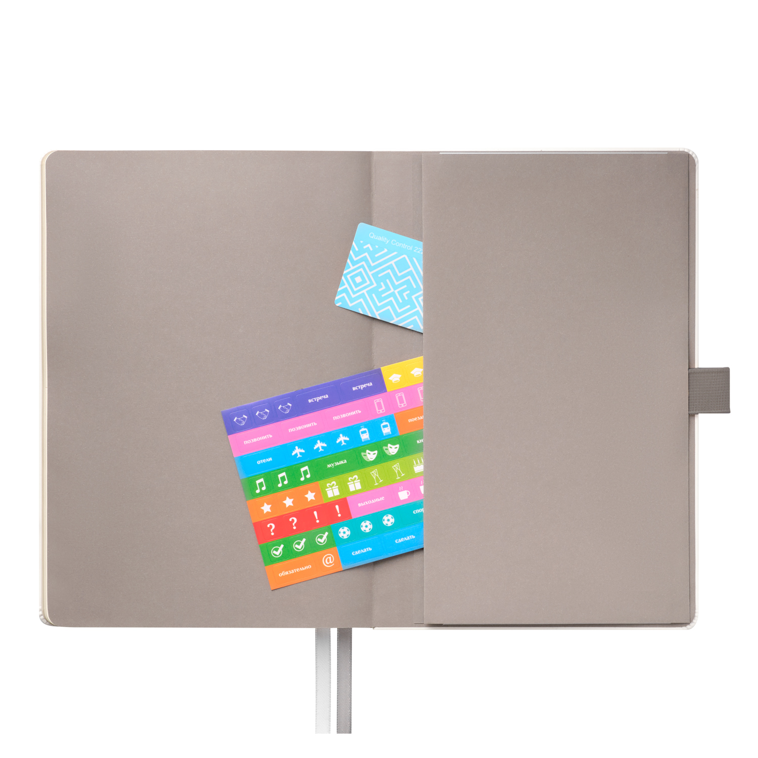 Ежедневник Арктик (Arctic) недатированный, белый/темно-серый-9