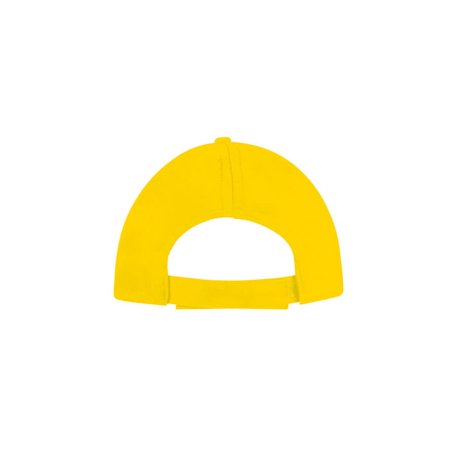Бейсболка BUZZ, 5 клиньев, застежка на липучке, желтый-3