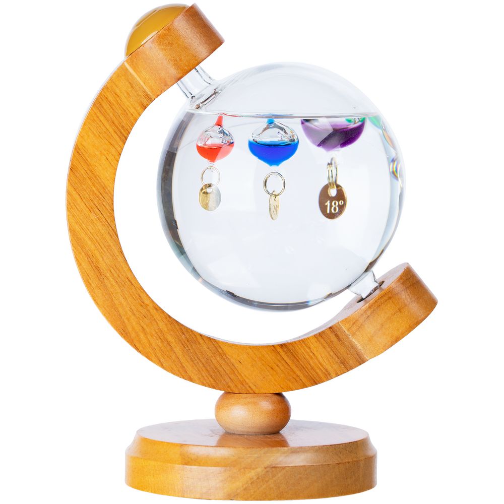 Термометр-шар «Галилео» в деревянном корпусе-0