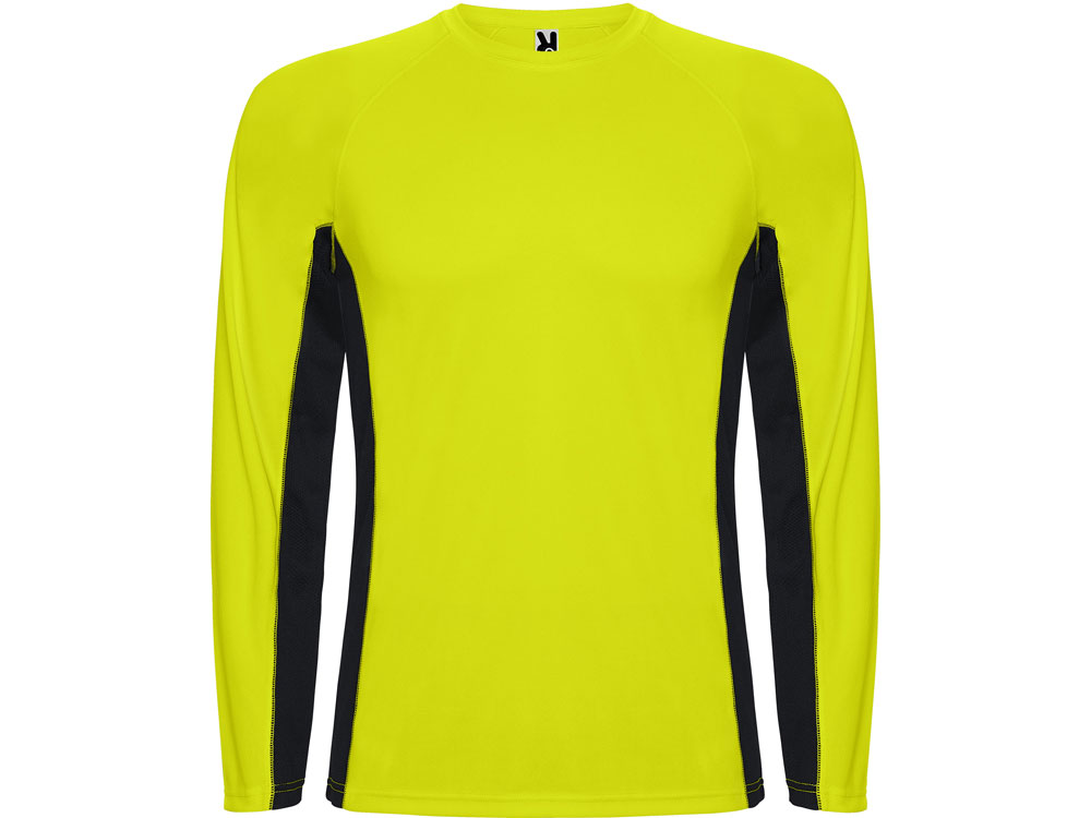 Футболка Shanghai  мужская с длинным рукавом, неоновый желтый/черный-0