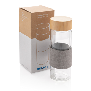 Бутылка Impact с двойными стенками из боросиликатного стекла, 360 мл-1