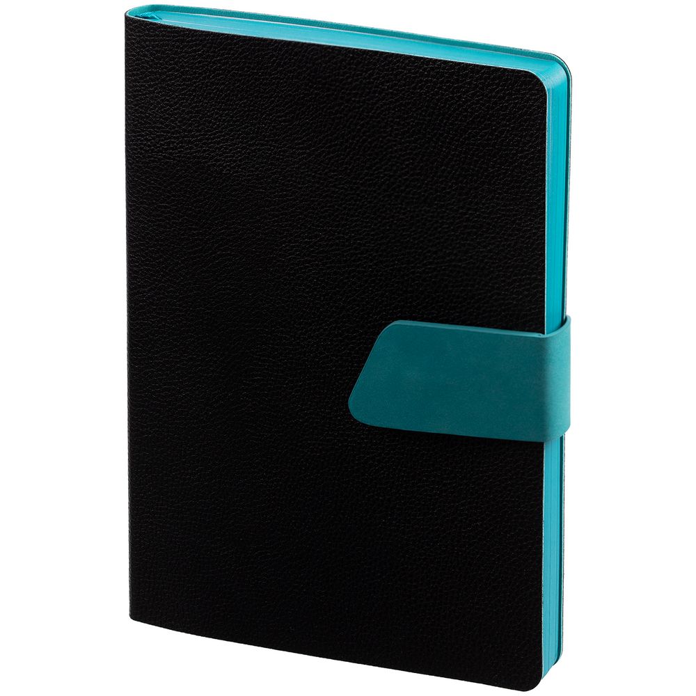 Ежедневник Boom, недатированный, черный с бирюзовым-4
