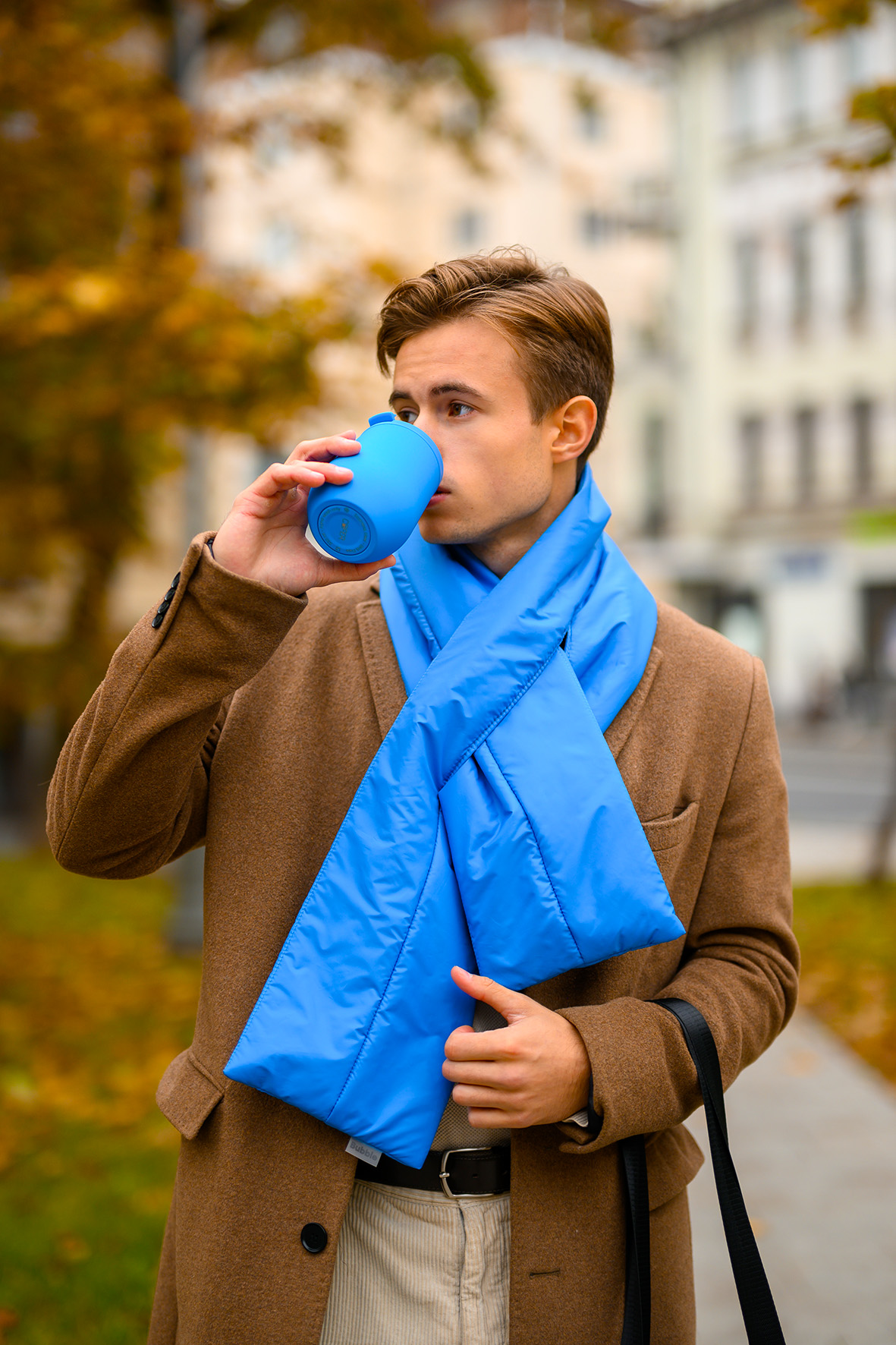 Шарф Bubble (голубой)-5