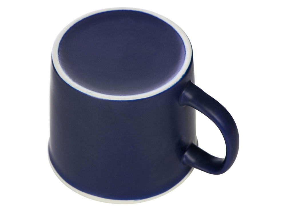 Матовая кружка Nancy 360 мл цветная снаружи, белая внутри, темно-синий-2
