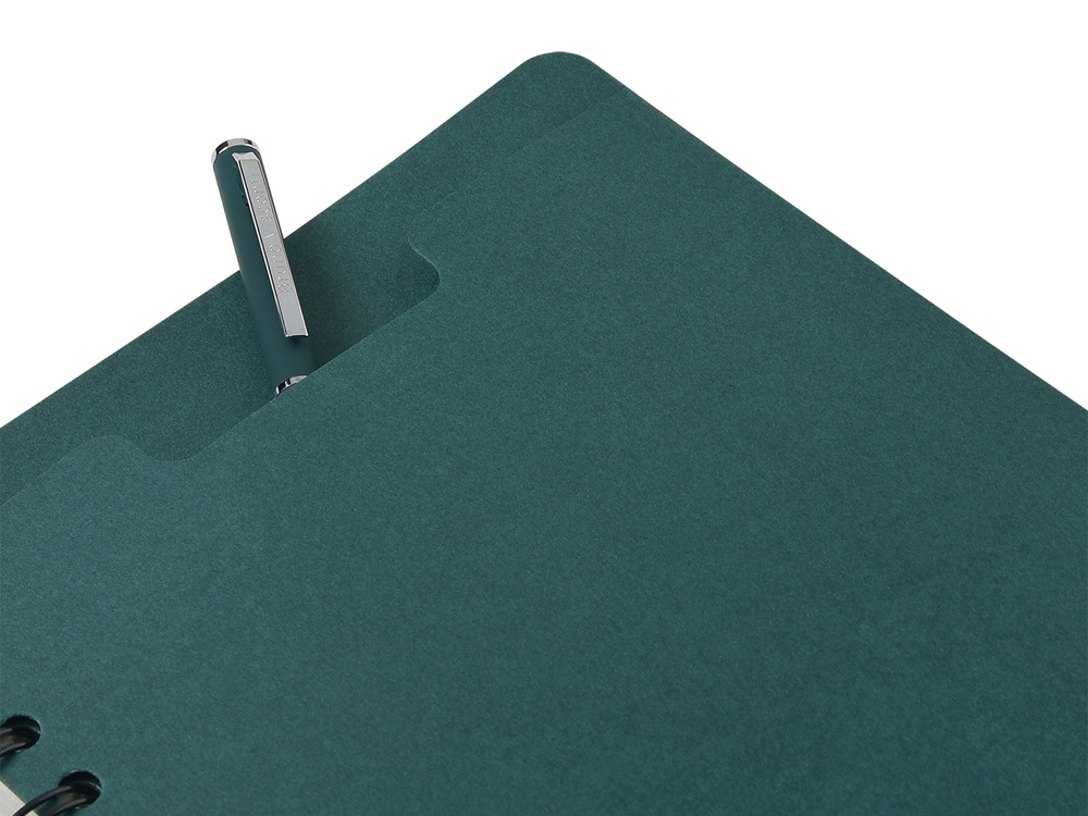 Ежедневник недатированный на гребне А5 Pragmatic, темно-зеленый-7