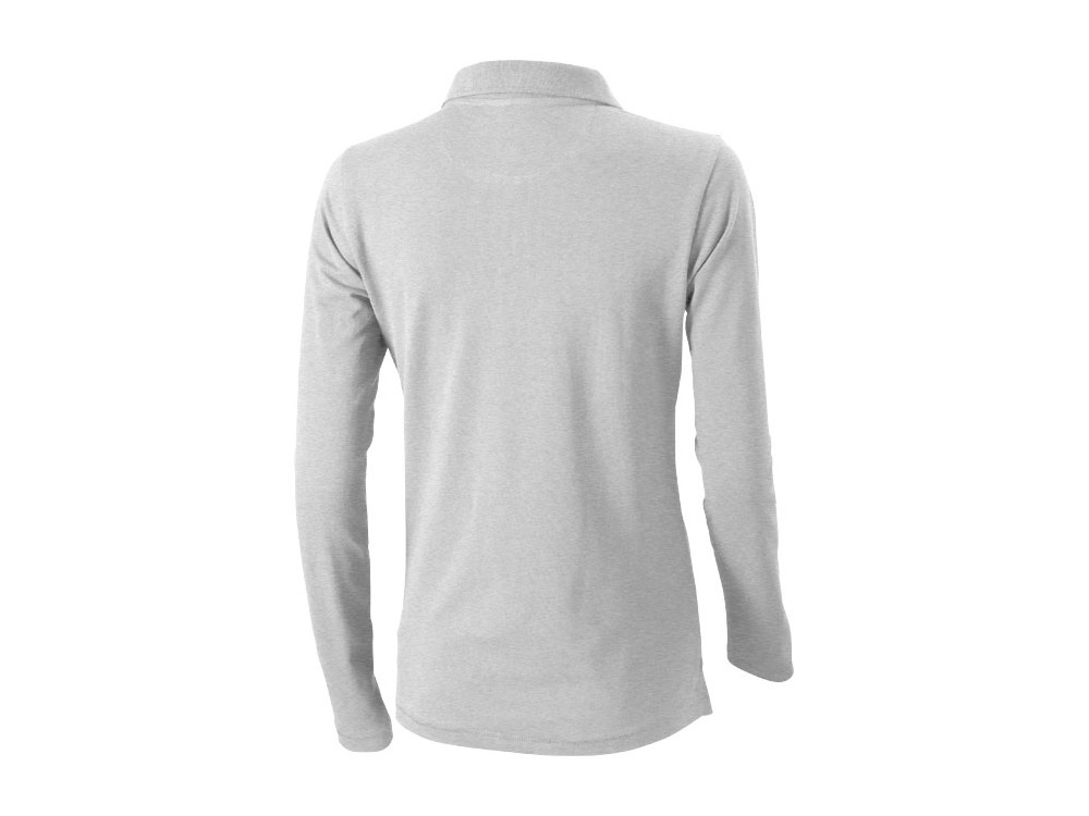 Рубашка поло Oakville женская с длинным рукавом, серый меланж-1