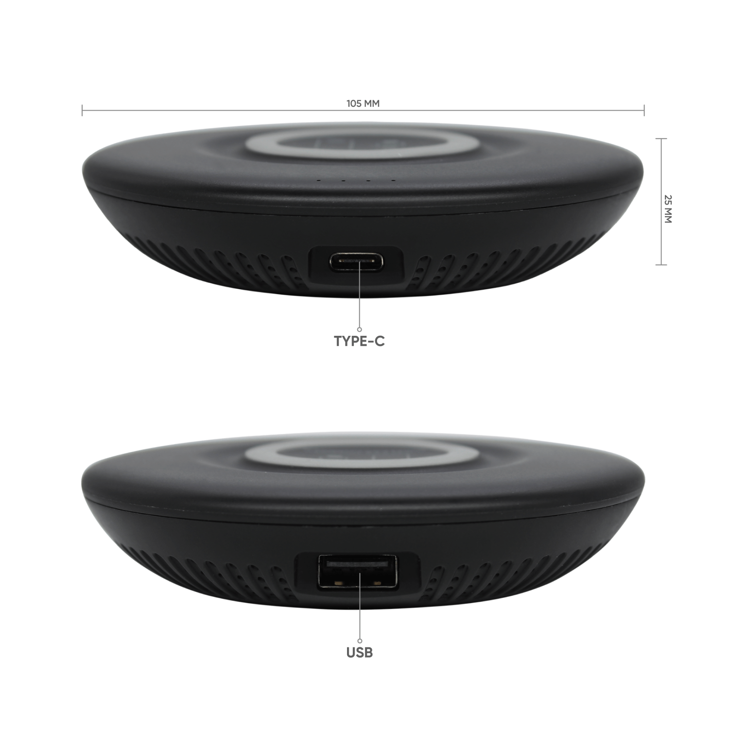 Внешний аккумулятор Tony с беспроводной зарядкой, 5000 мАч (черный)-1