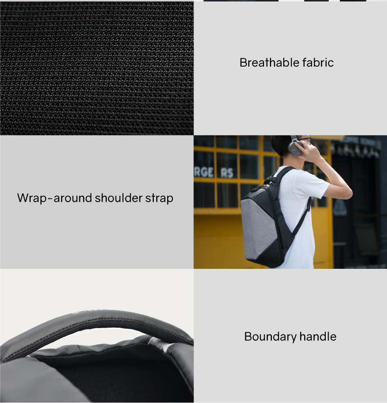 Рюкзак ClickPack 46х34х16 см, черный-13