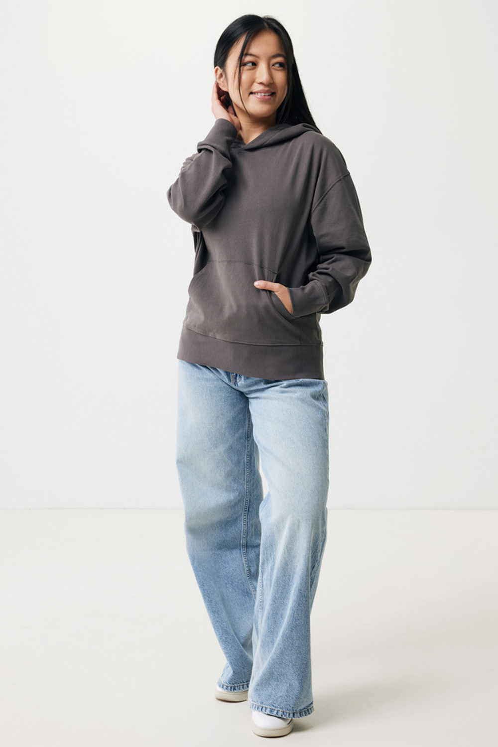 Худи Iqoniq Yoho из переработанного хлопка, свободный крой, унисекс, 340 г/м²-6