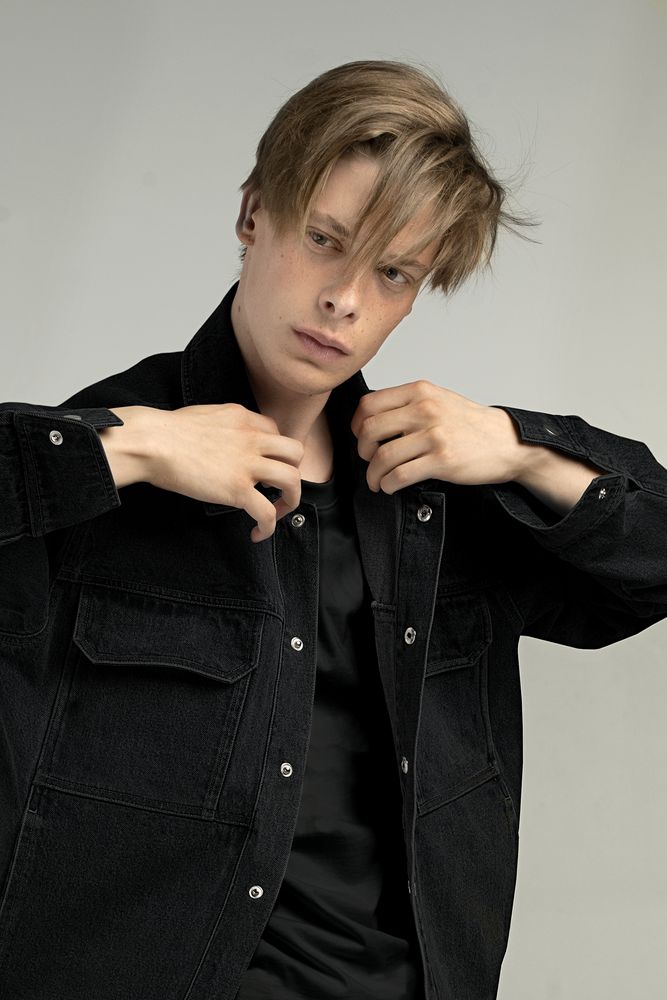 Куртка джинсовая O2, черная-4