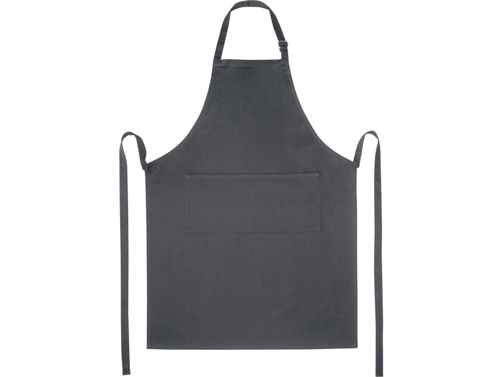 Фартук Andrea плотностью 240 г/м² с регулируемой завязкой на шее - Темно-серый-1