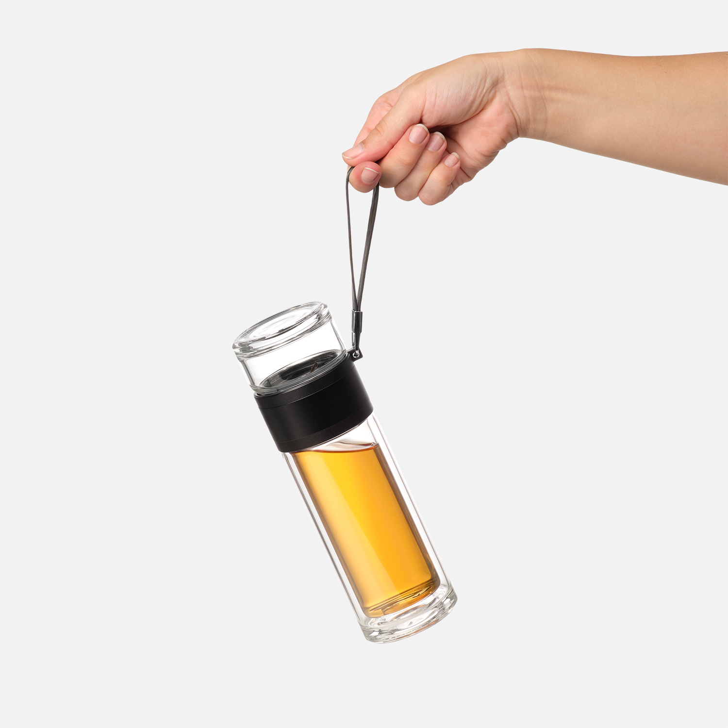 Бутылка стеклянная с двойными стенками Терсо (Terso), черная-9