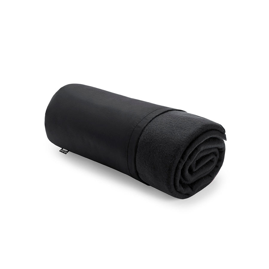 Плед KAYLA, 120x150 см, полиэстер RPET, черный-0