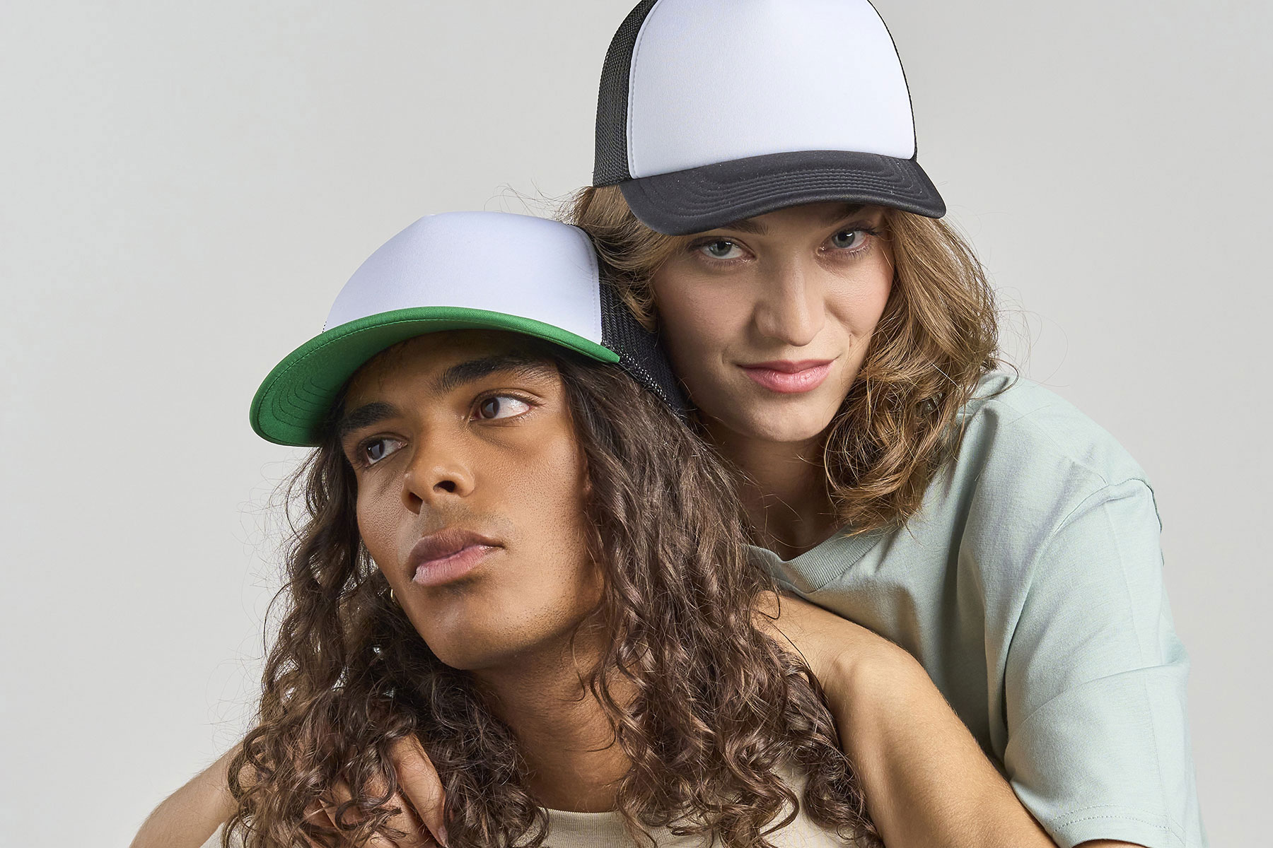 Бейсболка RAPPER-S, 5 клиньев, пластиковая застёжка, белый, желтый-1