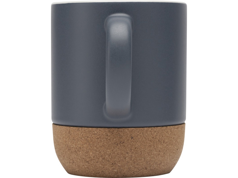 Billie керамическая кружка объемом 300 мл с пробковыми деталями и матовой отделкойм, синий ледяной-2