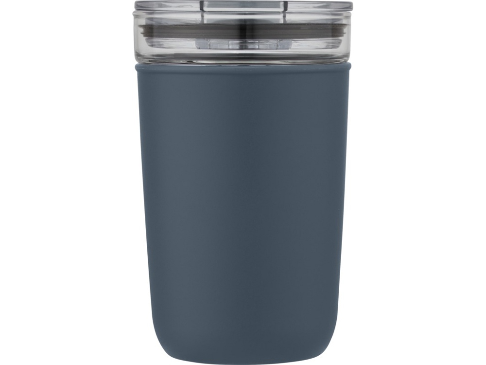 Bello, стеклянная кружка объемом 420 мл с внешней стенкой из переработанного пластика, синий-1