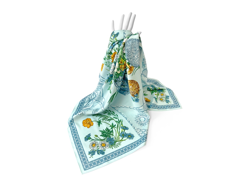 Платок Мелодия хрусталя, голубой-5