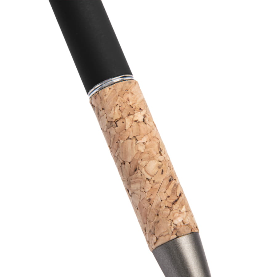 Ручка шариковая FACTOR GRIP со стилусом, черный, бежевый-3