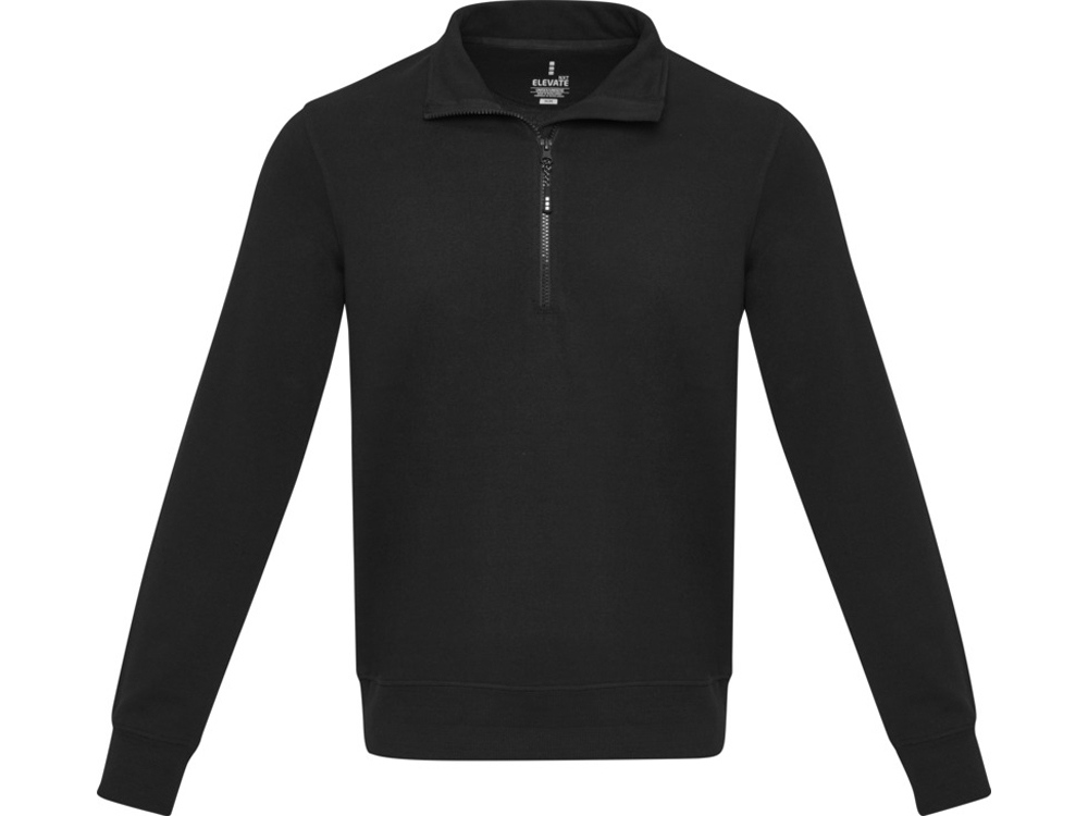 Tin унисекс-свитер с молнией из переработанных материалов Aware™ - сплошной черный-1