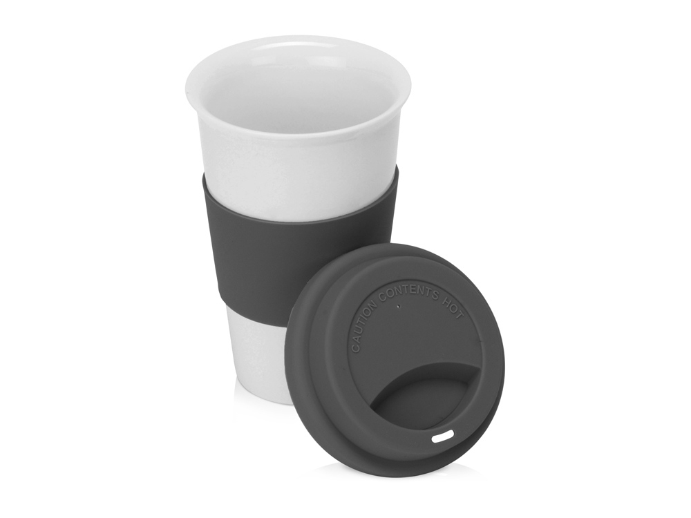 Фарфоровая кружка с двойными стенками Toronto, 300 мл, серый-1