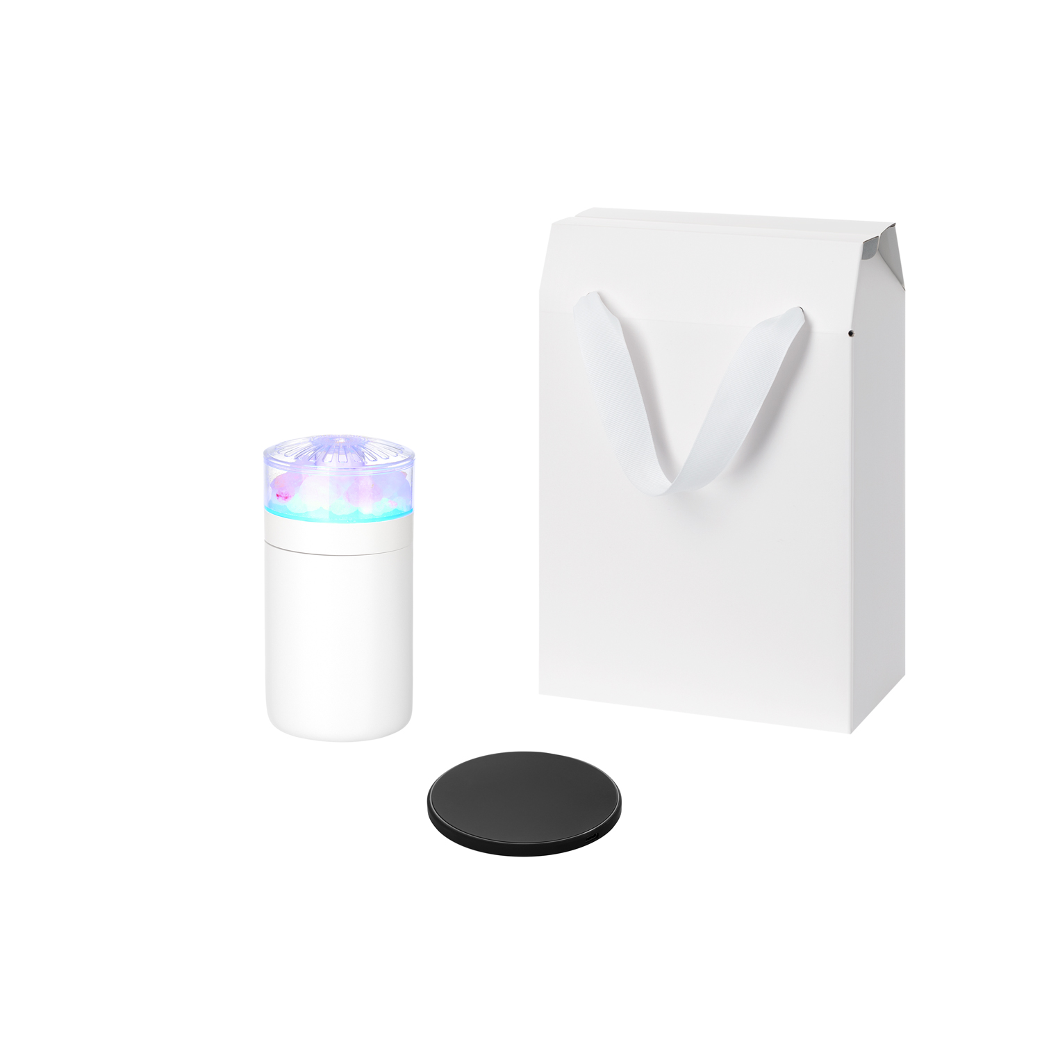 Подарочный набор Crystal, Auris, черный (увлажнитель воздуха, зарядное устройство)-0