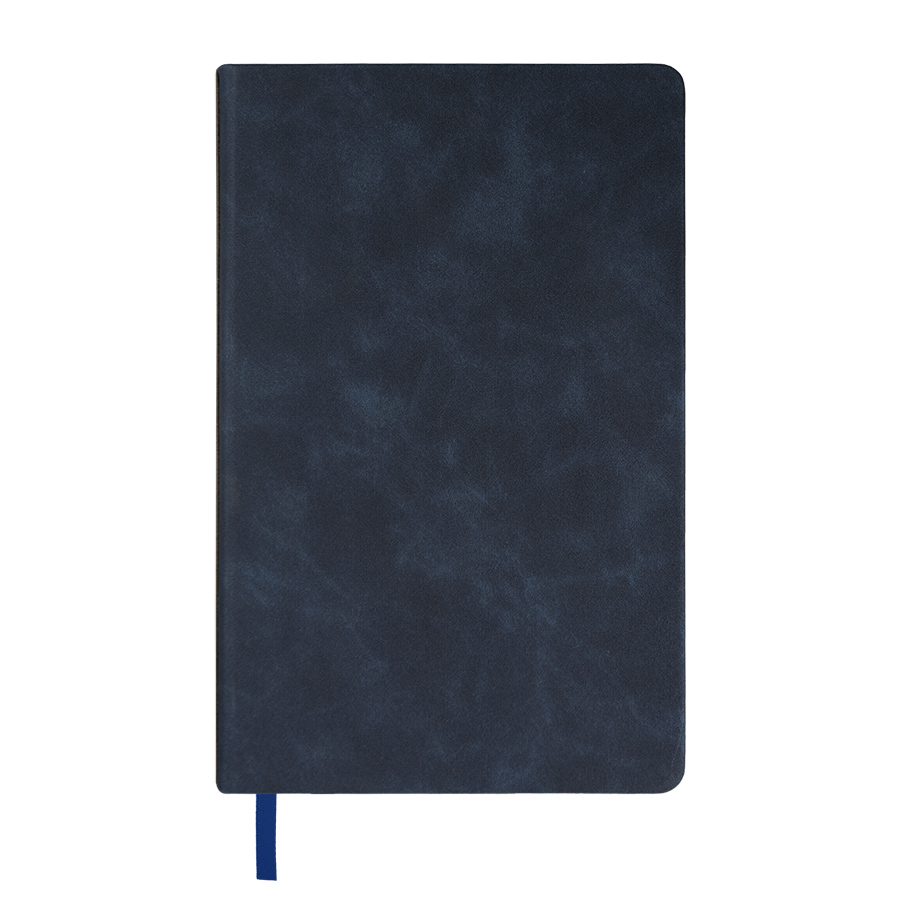 Ежедневник недатированный Muse, темно-синий, А5, с декоративной полосой синий ройал, блок в линейку, темно-синий, синий-2