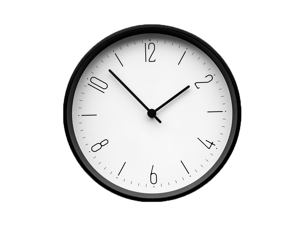 Часы настенные Lander S, белые с черным-0