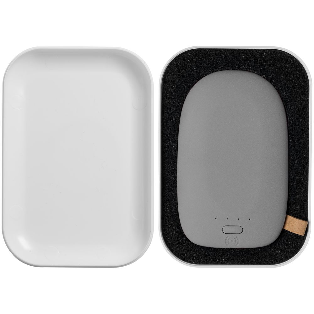 Аккумулятор с беспроводной зарядкой Pebble Wireless 9000 мАч, серый-5