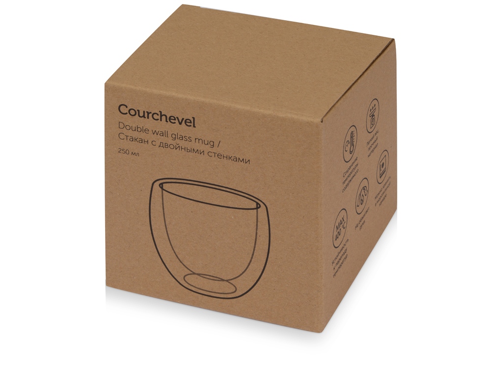 Стакан с двойными стенками Courchevel полукруглый, 250 мл-4