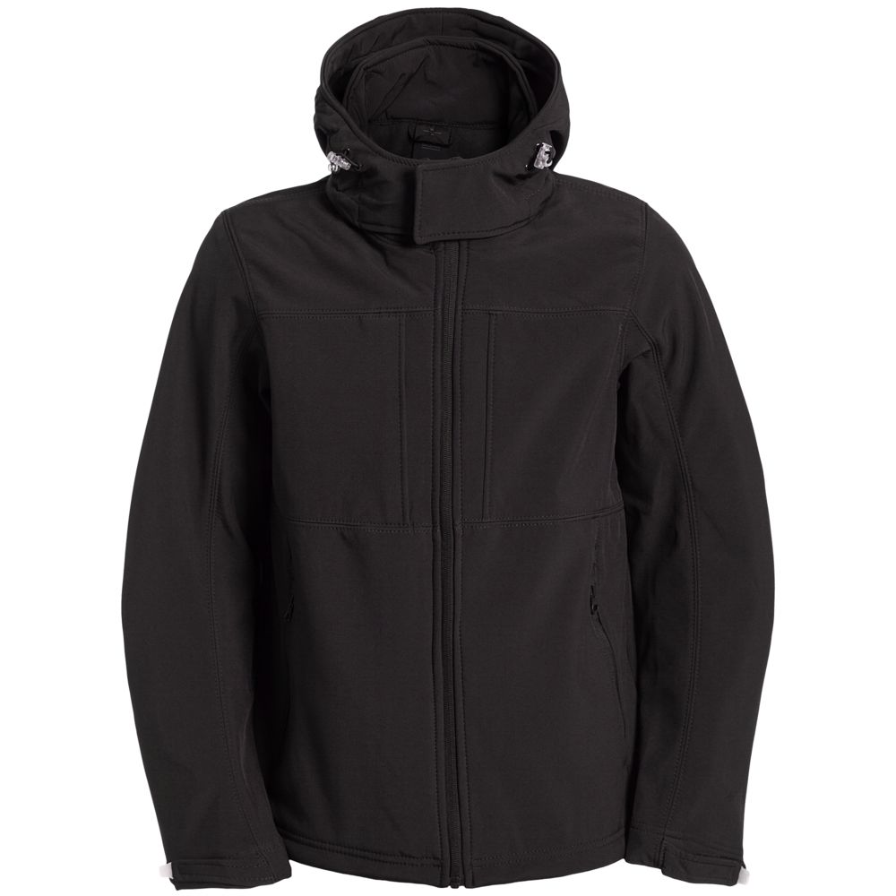Куртка мужская Hooded Softshell черная-1