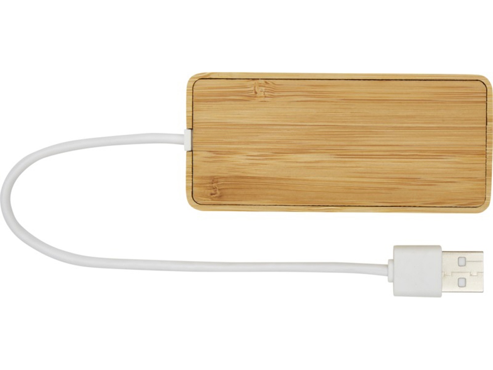 USB-концентратор Tapas из бамбука, натуральный-1
