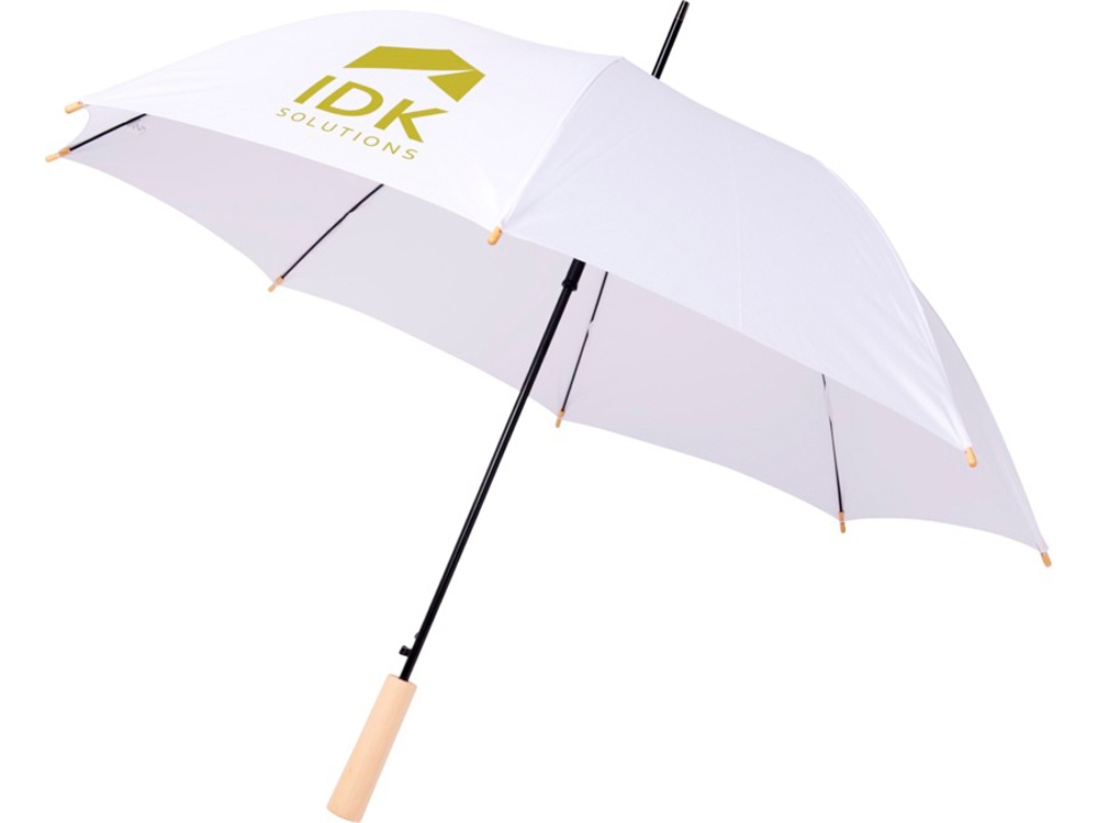 23-дюймовый автоматический зонт Alina из переработанного ПЭТ-пластика, белый-5