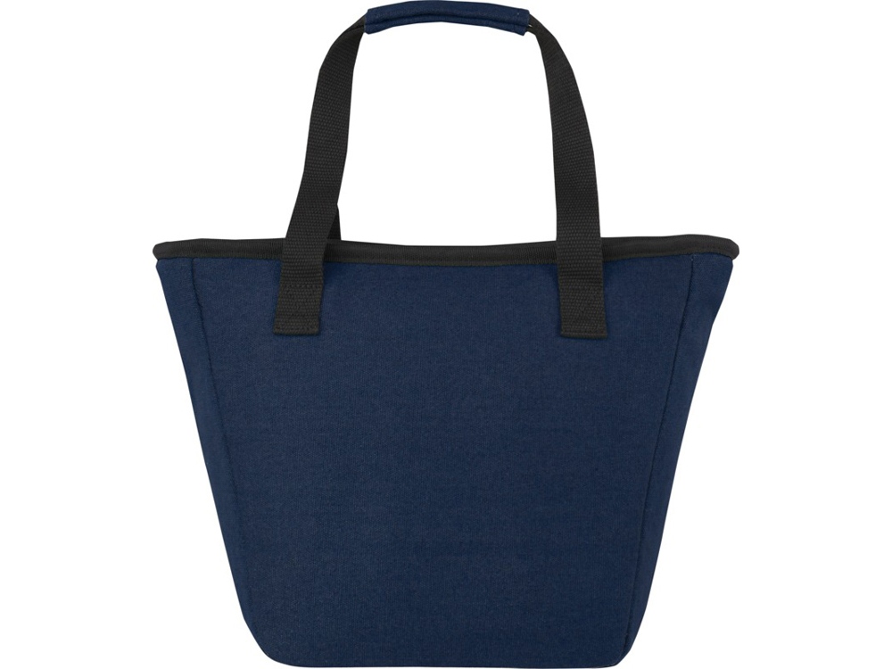 Пищевая сумка-холодильник Joey из брезента, переработанного по стандарту GRS, объемом 6 л на 9 банок, темно-синий-2