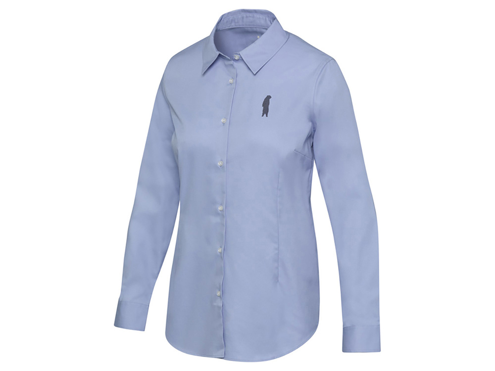 Citrine женская рубашка из твила - Голубой-4