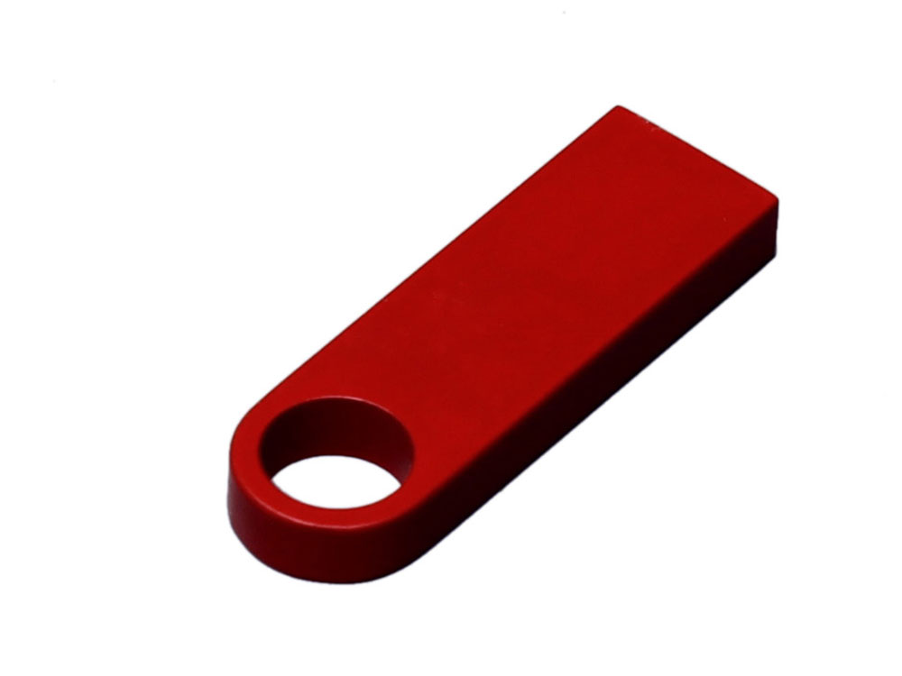 USB 2.0-флешка на 64 Гб с мини чипом и круглым отверстием, красный-1
