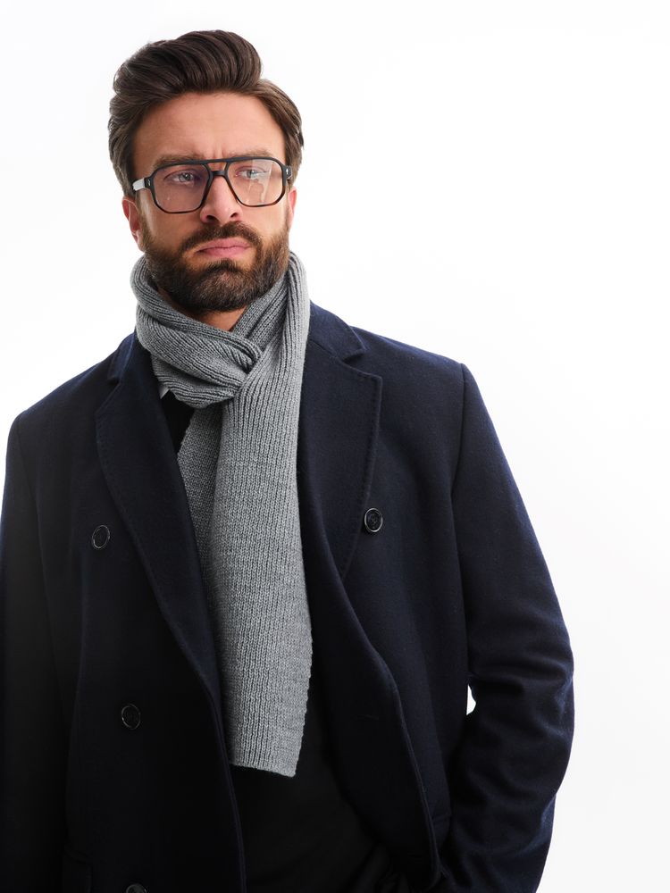 Шарф Bernard, серый меланж-4