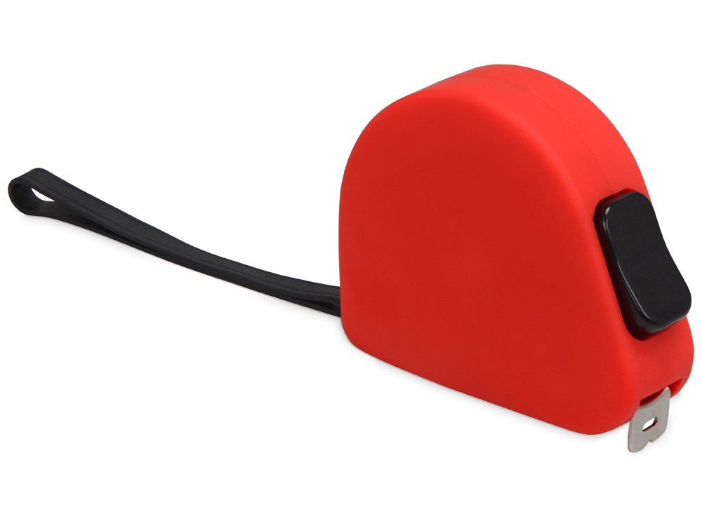 Рулетка 3м Meter, софт-тач, красный-0