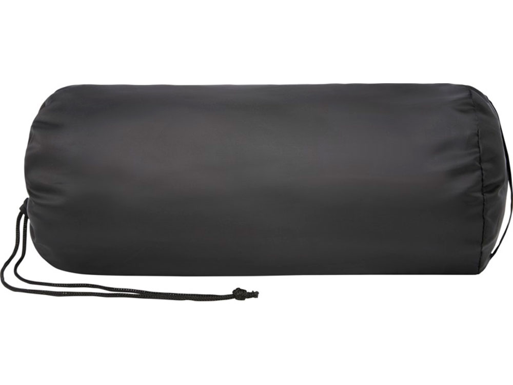 Плед Lily из синтетического трикотажного полотна из вторичного ПЭТ, черный-1