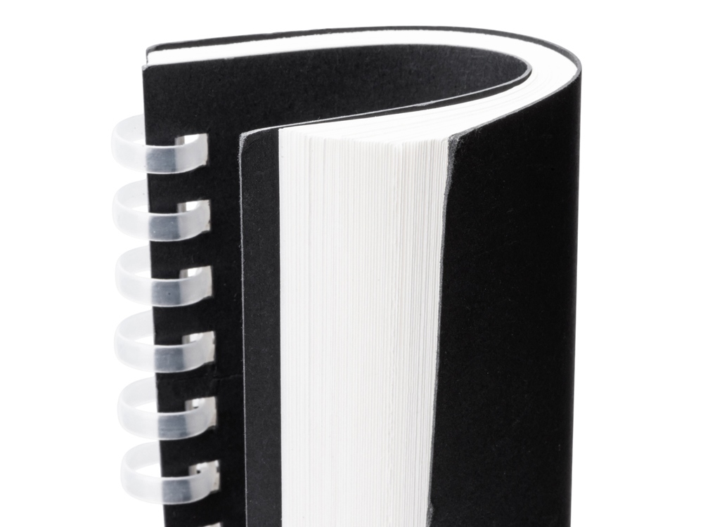 Блокнот на мягкой спирали А6 Sahara, 60 листов 70 гр/м2, черный-3