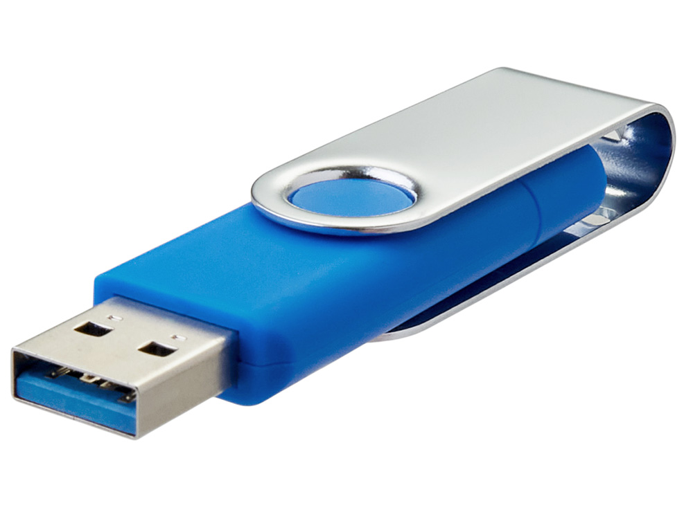 USB3.0/USB Type-C флешка на 16 Гб Квебек C, синий-4