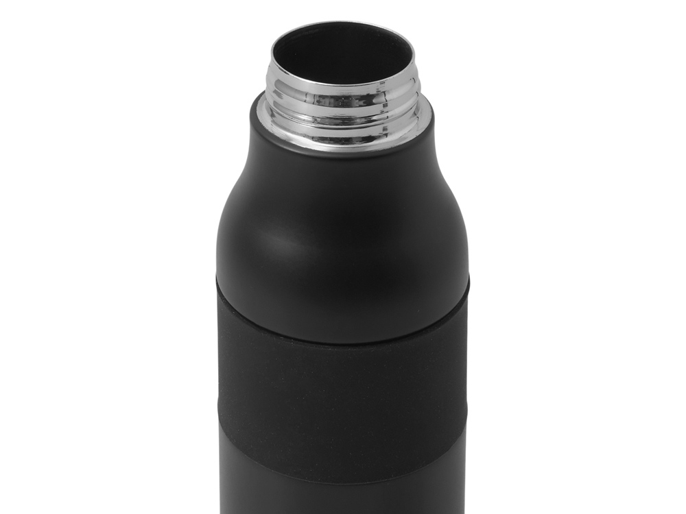 Вакуумная термобутылка с карабином Saddle, 530 мл, черный-2